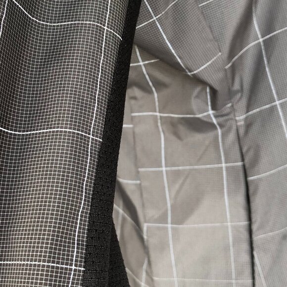 Puma Sport Lifestyle Athletic Full Zip Check Windbreaker Jacket Gry Blk Sz M - Picture 7 of 10